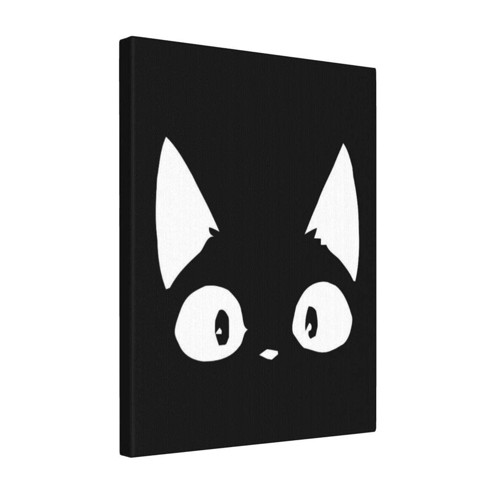 Amazon.co.jp: 猫 面白い ねこ 猫顔 黒ニャンコ ポスター アートパネル